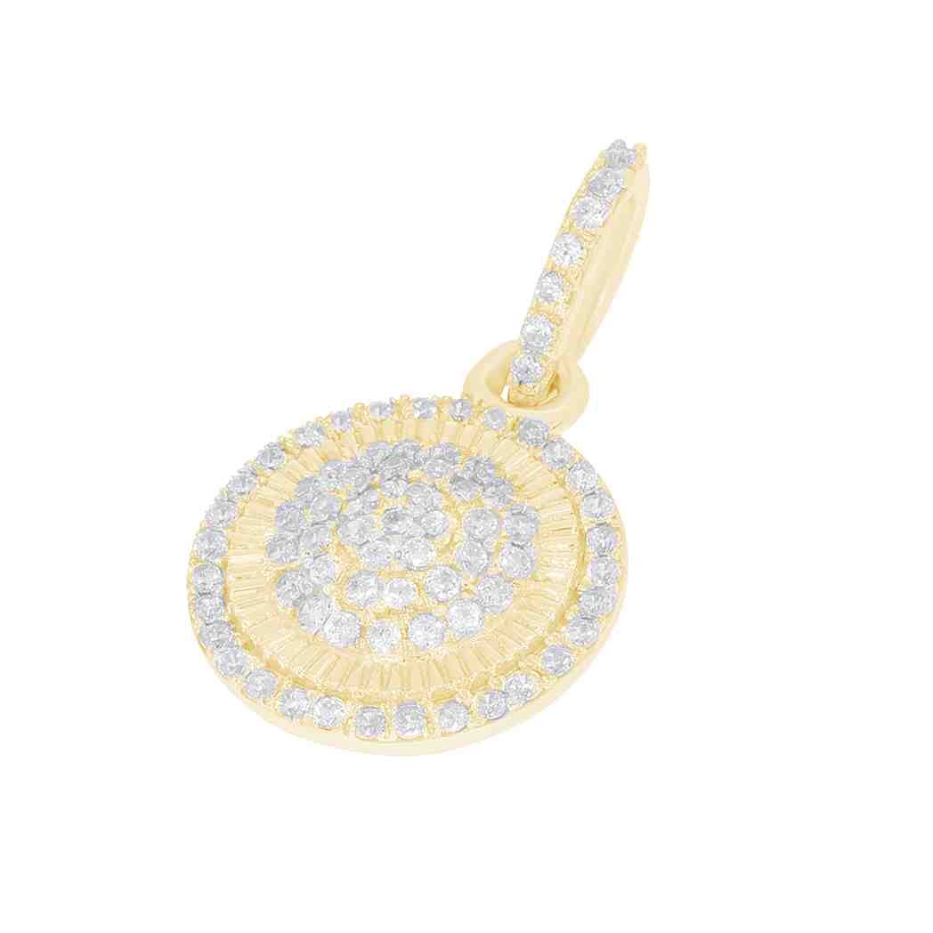 Cluster Circle Charm Pendant ER23098APD